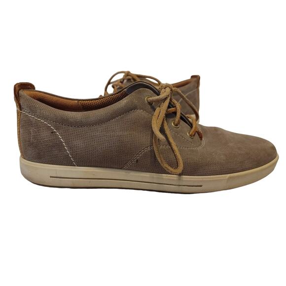 Ecco Kyle Suede Lace Up Casual Lifestyle Shoes Low Top Taupe Mens US 10 EU 43 - Picture 4 of 8